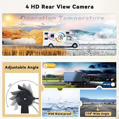 Hikity Backup Camera with Monitor Kit, 9?˜â€?Car Rear View Monitor with Waterproof 18 IR LED Night