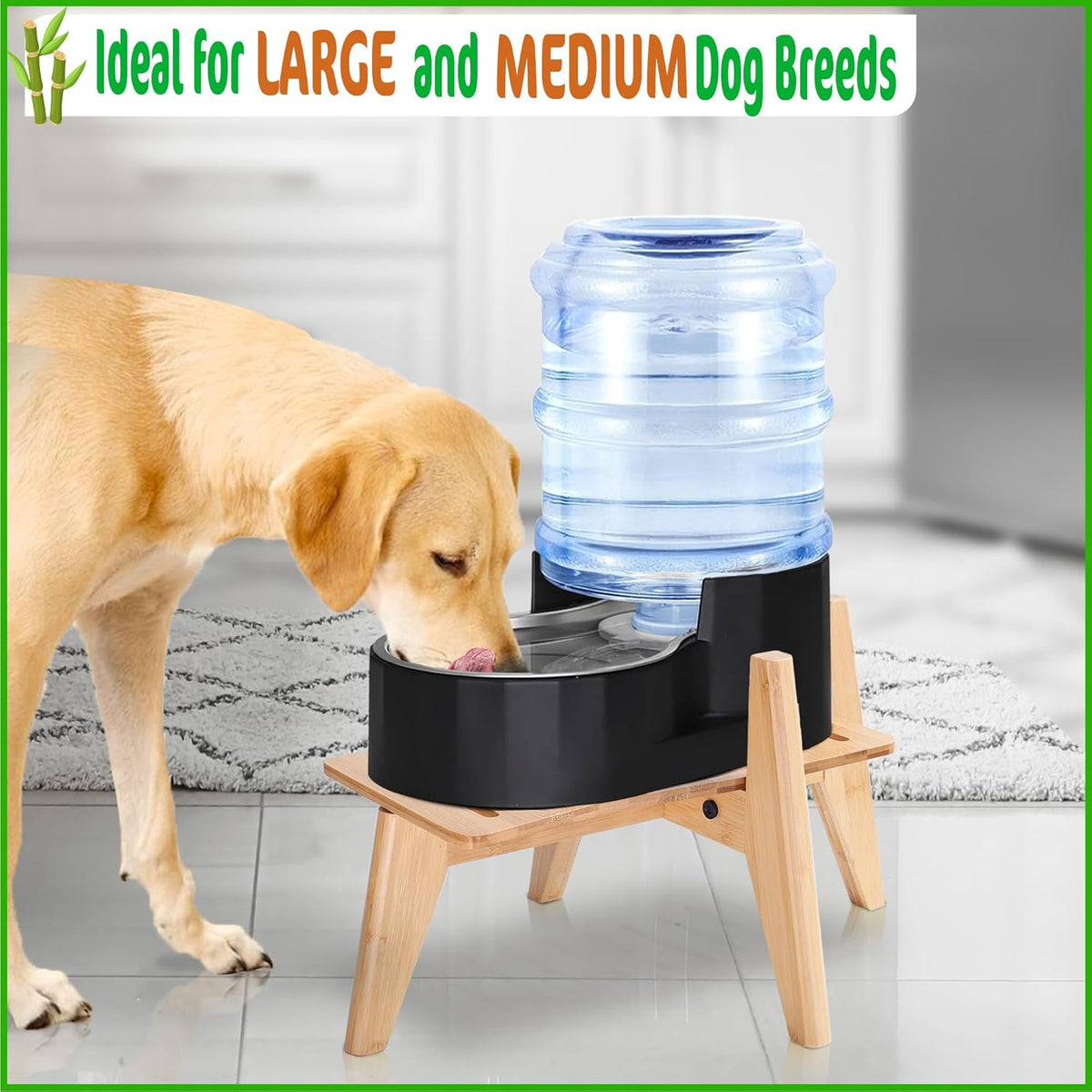 Dog Water Bowl Dispenser Stand - Compatible with Automatic and Gravity Water/Food Dispensers