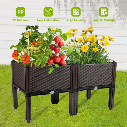 Raised Garden Bed with Legs Planters for Outdoor Plants pots Elevated Garden Boxes Garden Patio