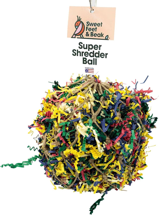 Super Shredder Ball - Bird Cage Accessories to Keep Your Bird Busy Foraging for Hidden Treasures