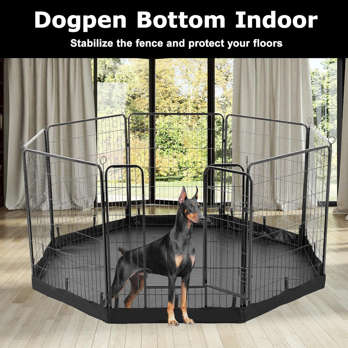 PJYuCien Dog Playpen Bottom Pad, Fits 32 Inch Width 8 Panels Regular Octagon Metal Exercise Pet