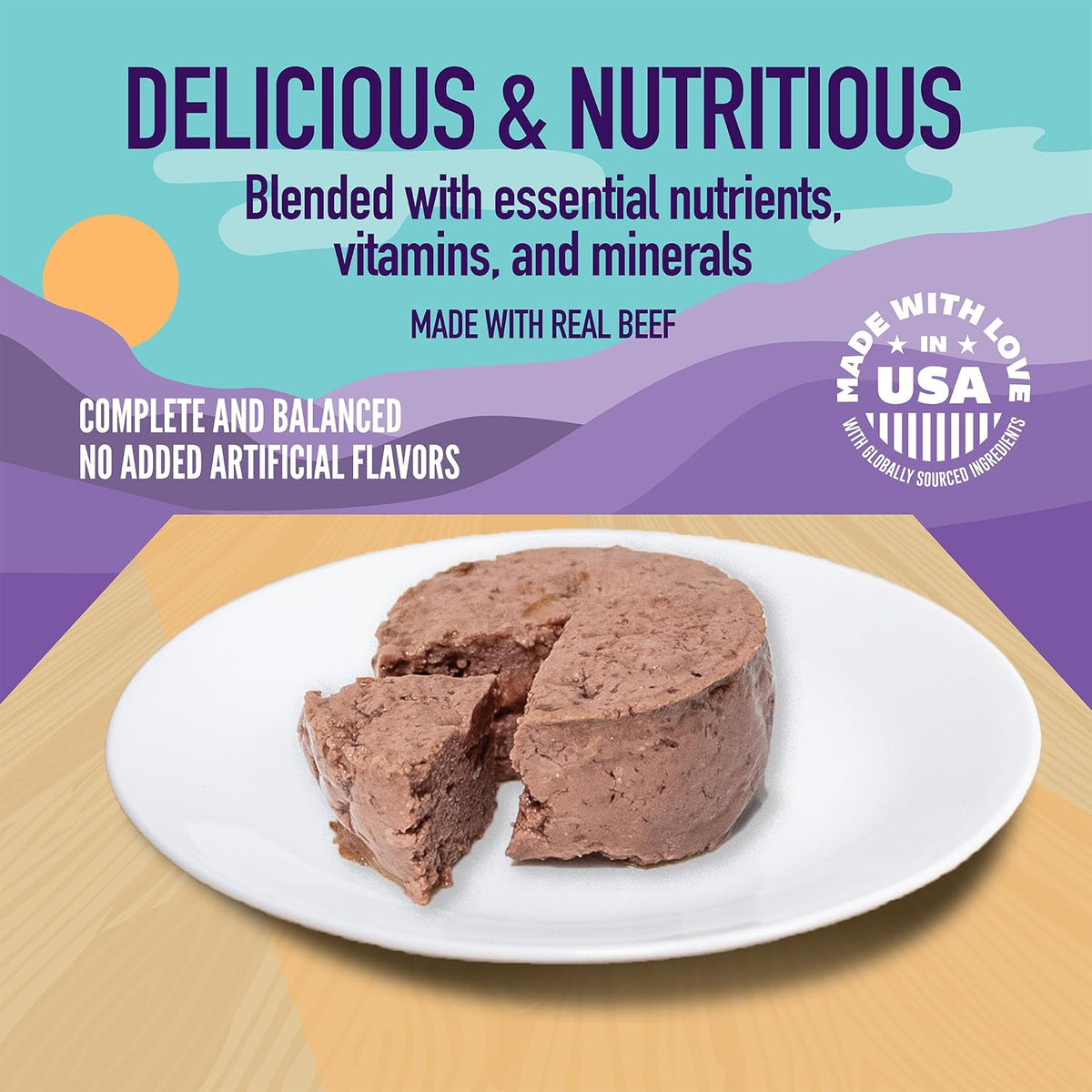 A Strong Heart Canned Wet Cat Food, Beef Dinner Paté - 3 oz Cans (Pack of 24), Made in The USA with