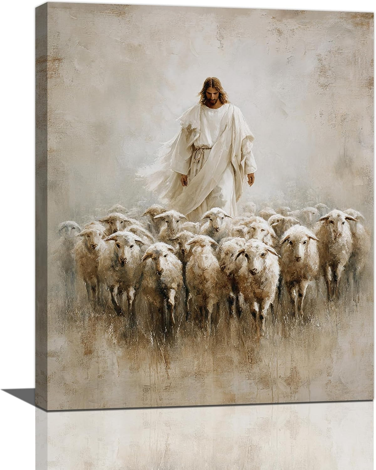 Jesus and Lamb Wall Art Christian Jesus Lamb Canvas Wall Decor Christ Religious Pictures painting