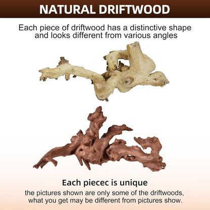 majoywoo Natural Large Coral Driftwood for Aquarium Decor Reptile Decor, Assorted Driftwood Branch