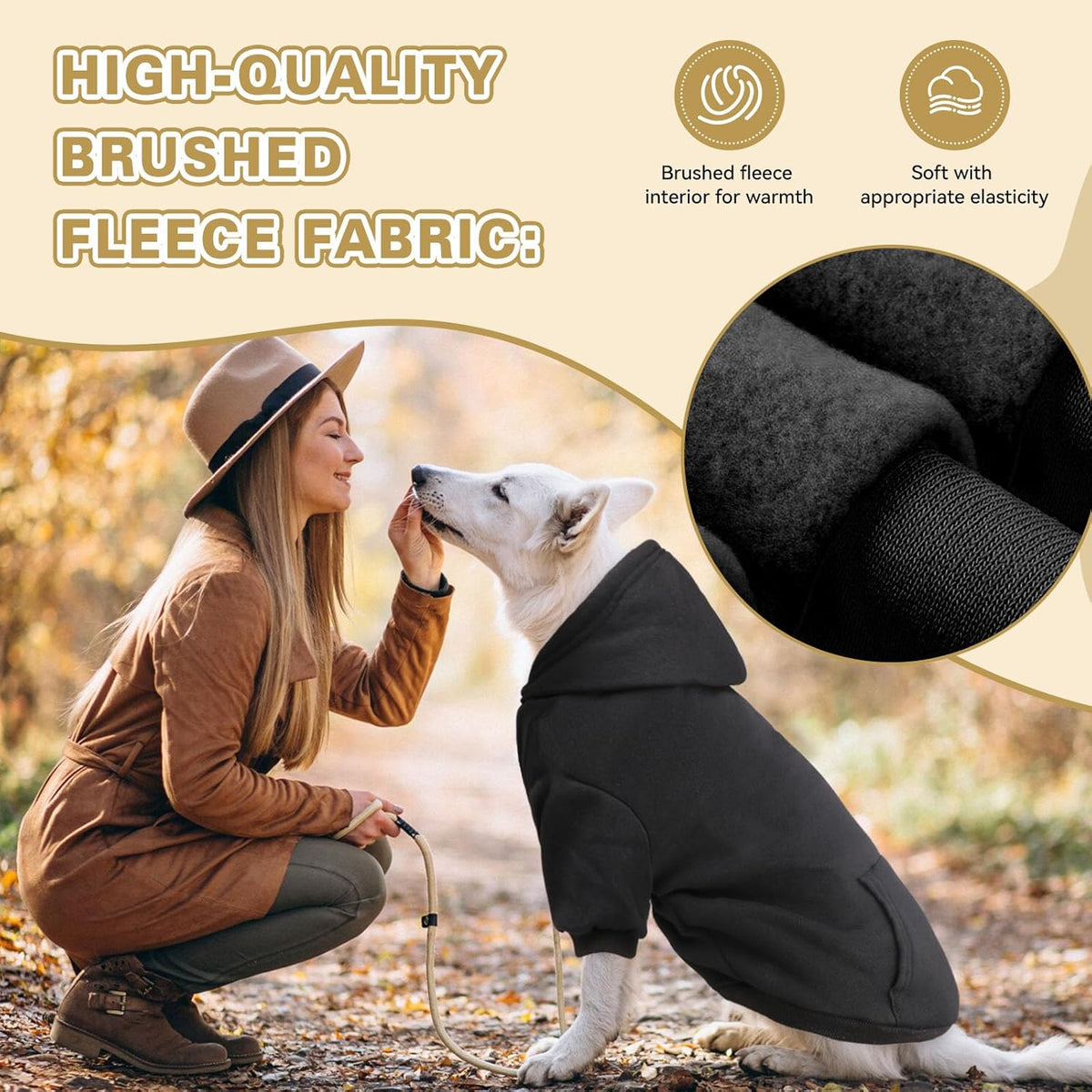 Dog Sweaters for Small Dogs Dog Hoodie Fleece Soft Clothes Sweatshirt with Pocket Hoodie for Small