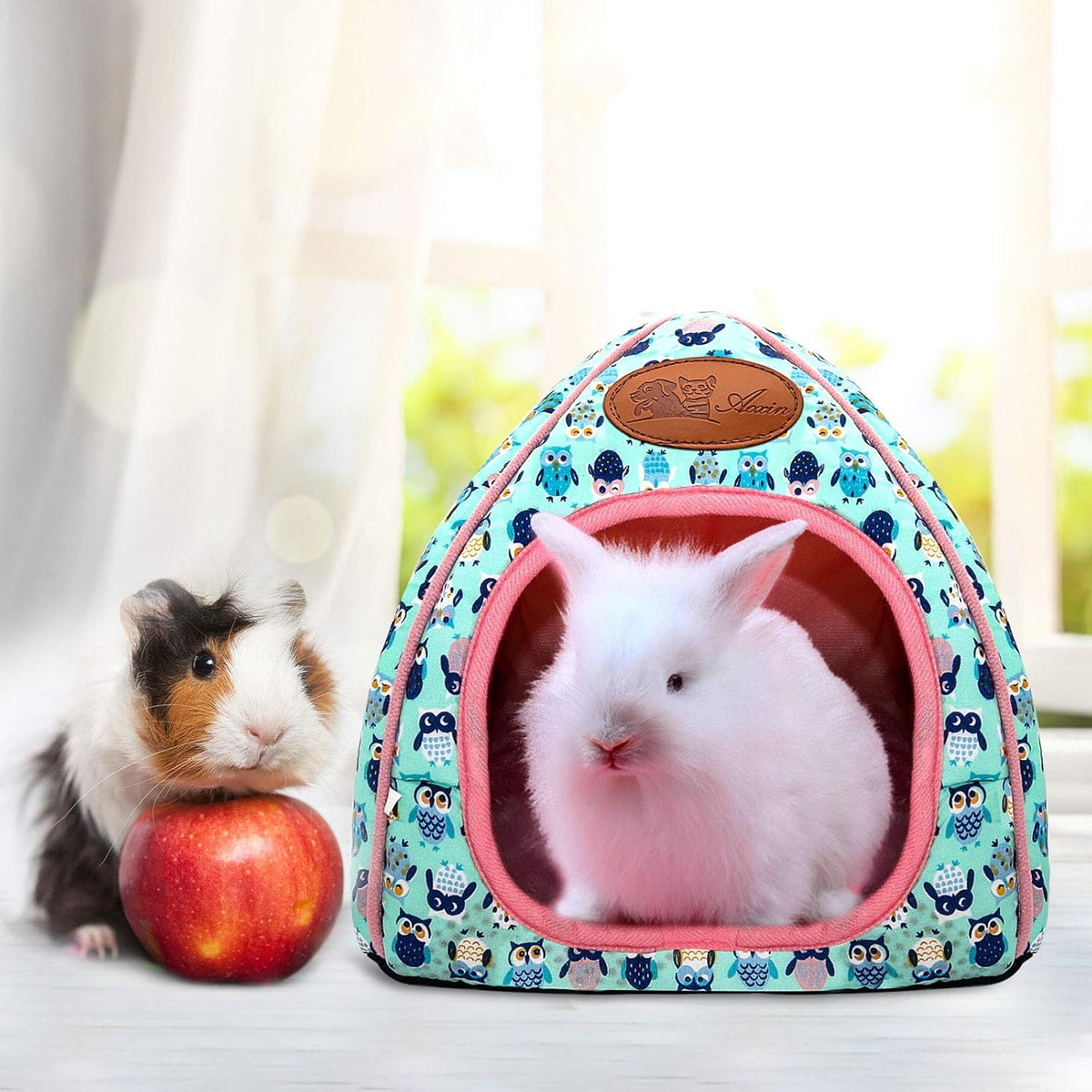 BWOGUE Guinea Pig House Bed Cozy Hamster Cave Large Hideout for Dwarf Rabbits Hedgehog Bearded