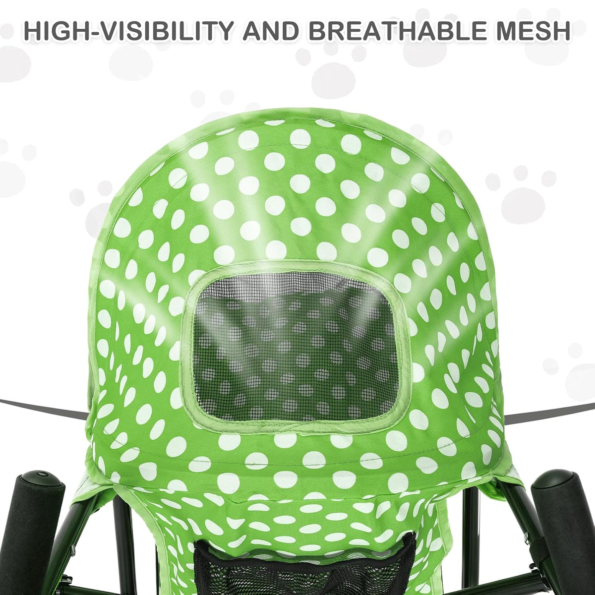 MoNiBloom 4 Wheels Pet Stroller, Easy-Fold Umbrella Shaped Dog Cat Jogger Stroller w/Storage Bag &