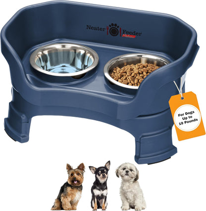 Neater Feeder Deluxe Mess Proof Dog Bowls Elevated for Small Breeds – Made in USA – No Spill Raised