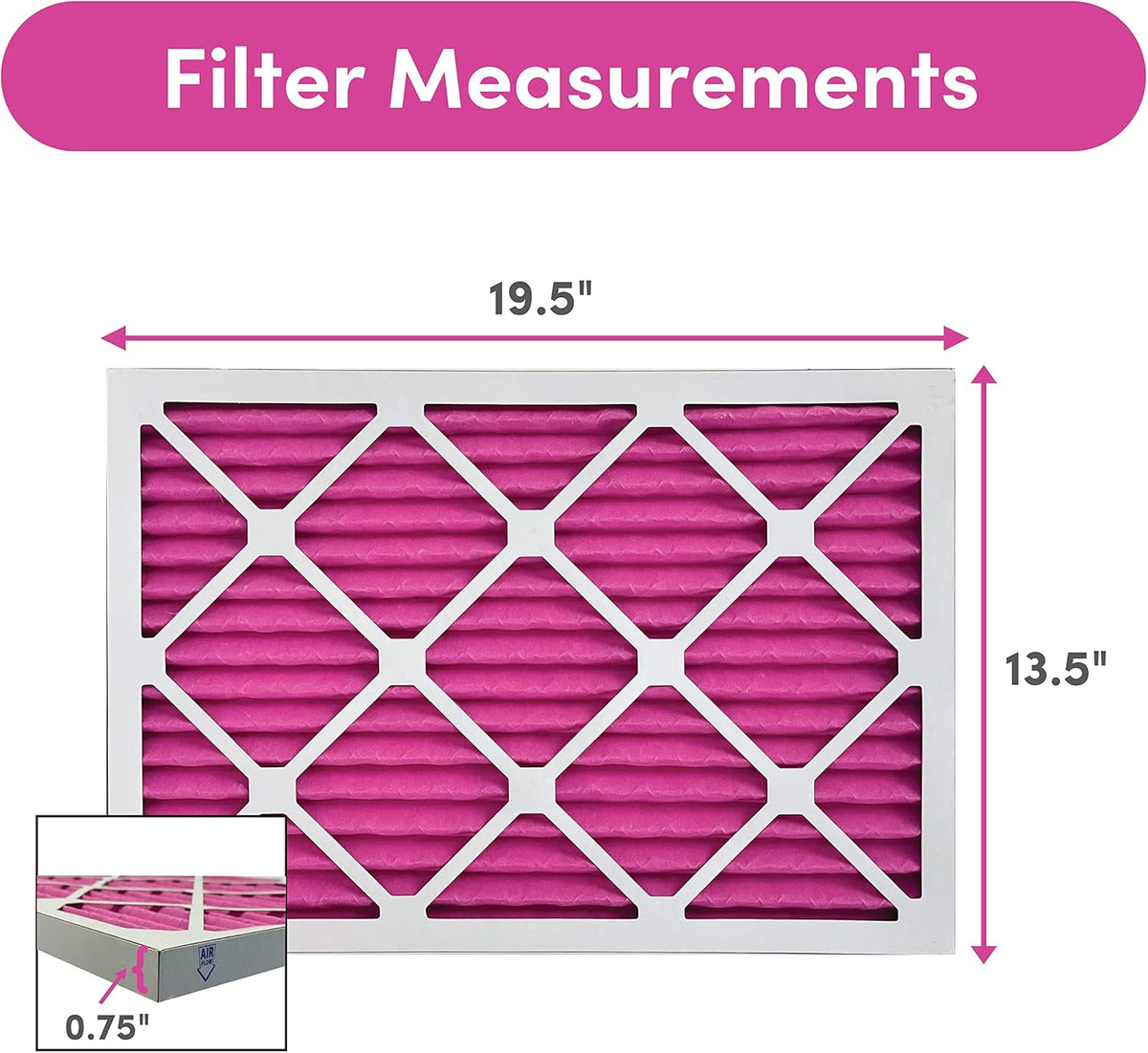 Colorfil 14x20x1 Air Filter (2-Pack) | Made in the USA | Color Changing | Remove Cat and Dog Odor |