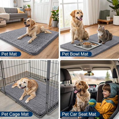 Smiry Dog Door Mat for Muddy Paws 36x24, Absorbs Moisture and Dirt Doormat, Non-Slip Washable Quick