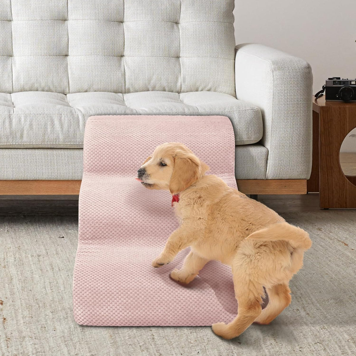 Dog Stairs for Small Dogs - High Density Foam Pet Steps, Extra Wide Dog Ramp with Non-Slip Bottom