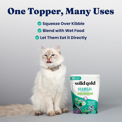 Solid Gold Lickable Cat Treats - Limited Ingredient Chicken SeaMeal™ Squeezable Healthy Cat Treats