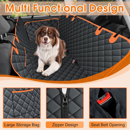 Dog Car Seat Cover, Durable Waterproof Scratch Proof Nonslip Dog Hammock, Back Seat Covers with