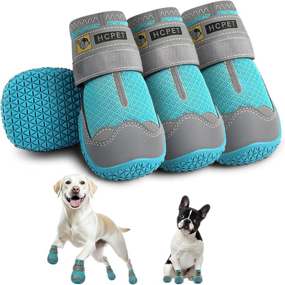 Hcpet Dog Shoes for Large Dogs, Breathable Dog Booties for Small Medium Dogs, Anti-Slip Dog Boots &