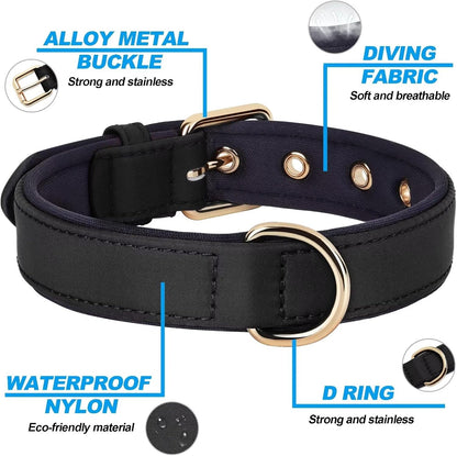 Didog Soft Padded Dog Collars for Small Dogs, Lightweight and Breathable Dog Collar with Metal