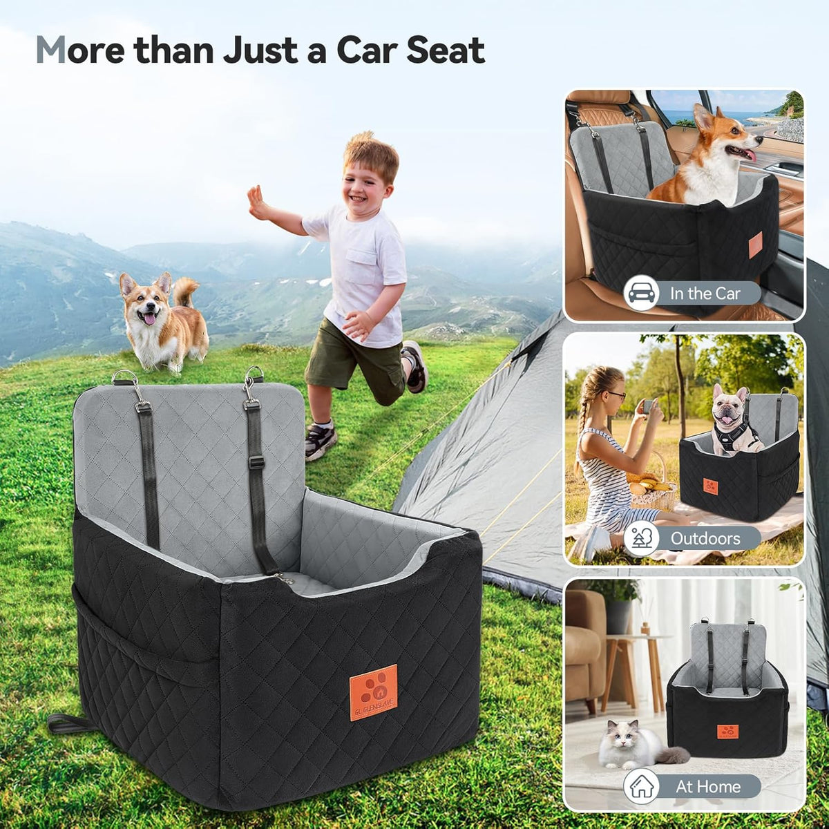 Dog Car Seat for Small/Medium Dogs Under 35lbs,Memory Foam Dog Booster Seats,Detachable and