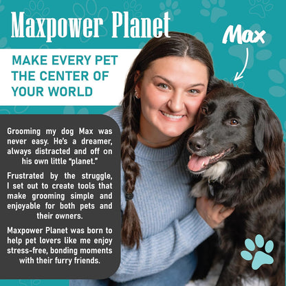 Maxpower Planet Original Pet Grooming Rake - Double-Sided Deshedding Dematting Tool, Undercoat Rake