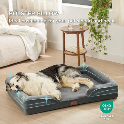 Bedsure Orthopedic Dog Bed for Extra Large Dogs - XL Plus Waterproof Dog Sofa Beds, Supportive Foam