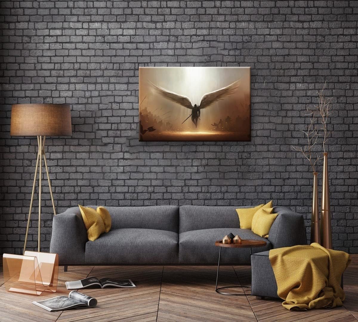 Fantasy Angel Stretched Canvas Wall Art for Living Room Bedroom Home Decoration,Abstract Anime