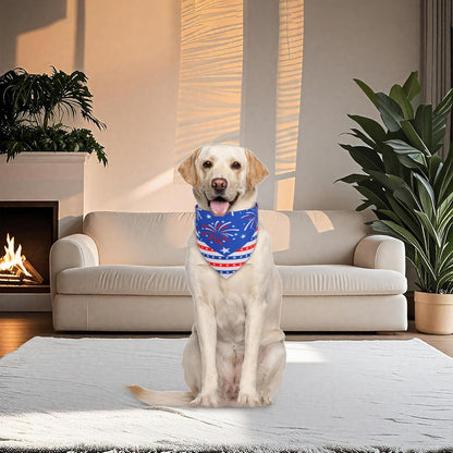 4th of July Cooling Dog Bandana 1-Pack for XLarge Dogs - Patriotic Bandanas with American Flag