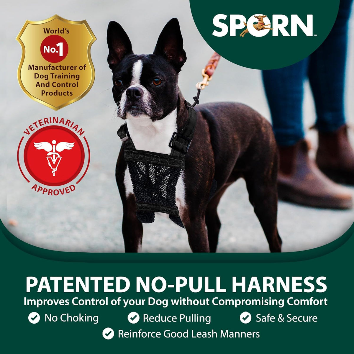 Sporn Extra Small Dog Harness No Pull - Easy & Adjustable for Growing Puppies, Lightweight