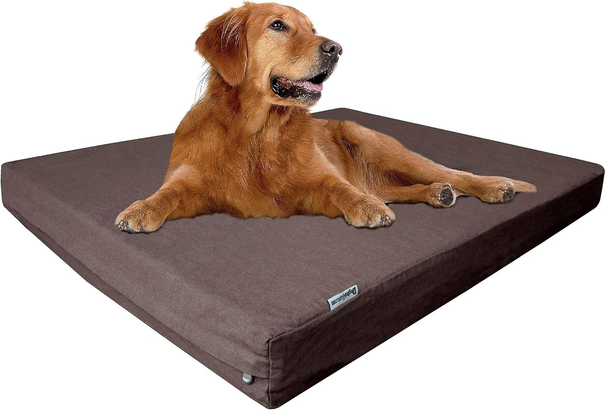 Dogbed4less Extra Large Orthopedic Memory Foam Dog Bed for Large Dogs with Durable Waterproof