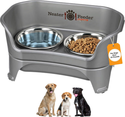 Neater Feeder Express Mess Proof Dog Bowls Elevated for Medium to Large Sized Breed, No Spill
