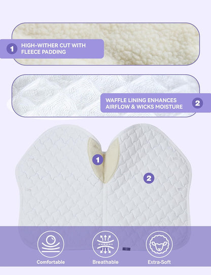 Close Contact Non-Slip Design Horse Riding Pad Moisture-Wicking Shock Absorbing English Saddle Pad