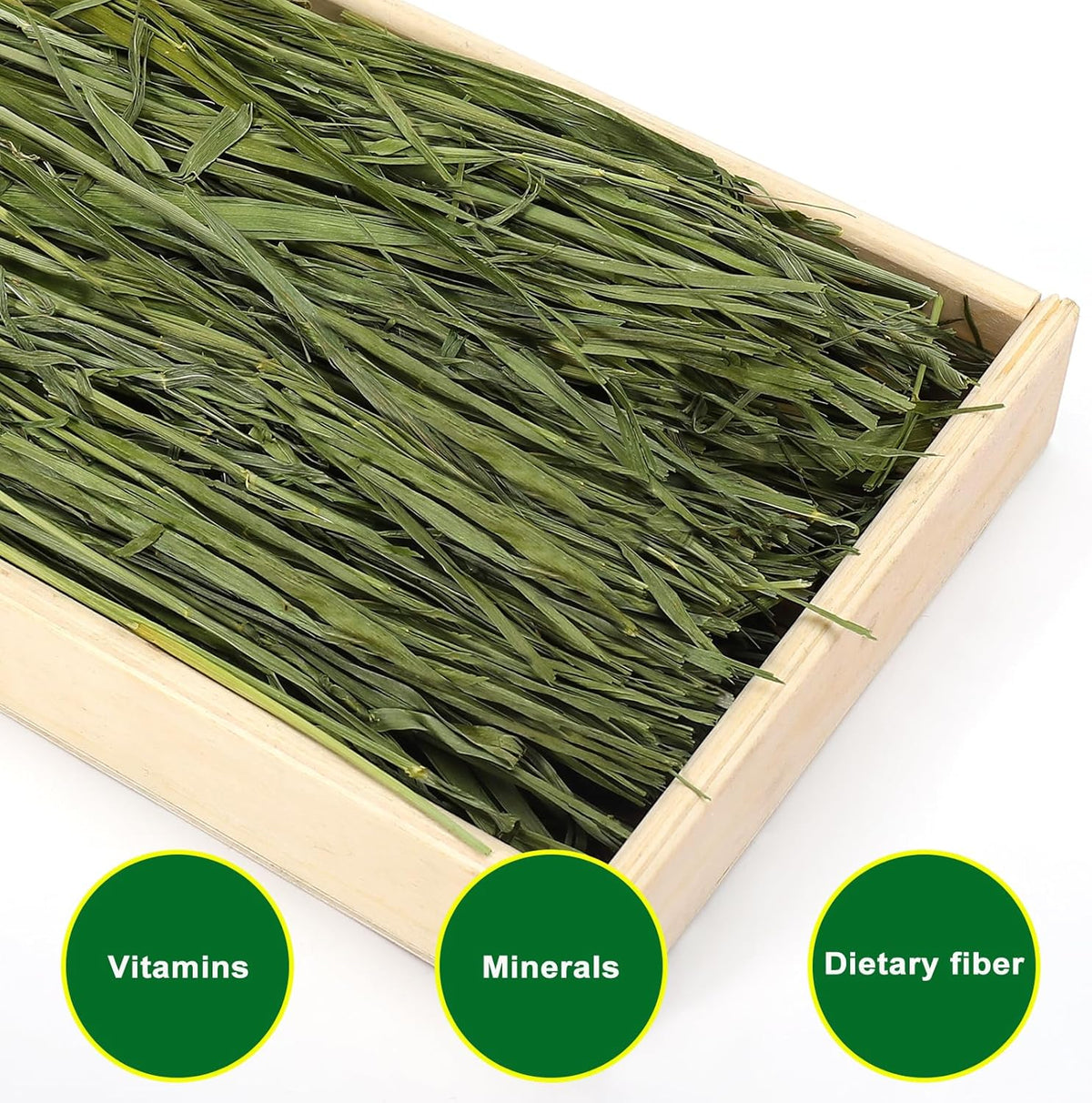 Premium Oat Hay for Pets - Dust Free Natural Green Fresh Pet Food Hay for Rabbits, Guinea Pigs