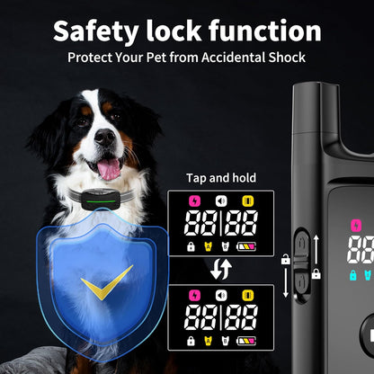 Dog Training Shock Collar 4000FT Dog Bark Collar with Remote IP67 Waterproof 4 Training Modes Beep