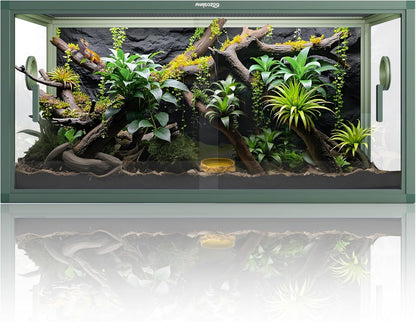 50 Gallon Bearded Dragon Tank, Reptile Enclosure for Easy Maintenance, Front Opening Reptile Tank