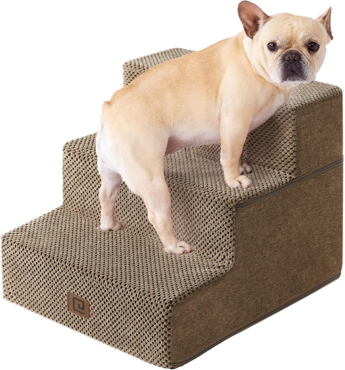 EHEYCIGA Dog Stairs for Small Dogs 13.5" H, 3-Step Dog Steps for Couch Sofa and Chair, Pet Steps