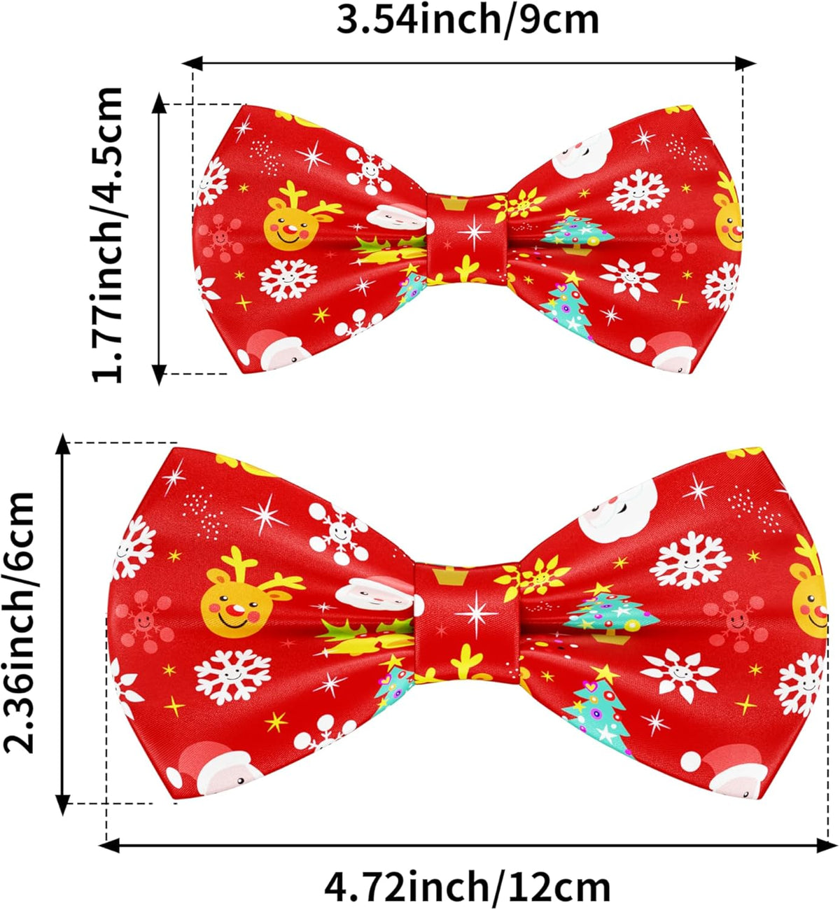 PET SHOW 10 Pack Christmas Big Dog Bow Ties for Large Medium Dogs Sliding Collar Attachments Xmas
