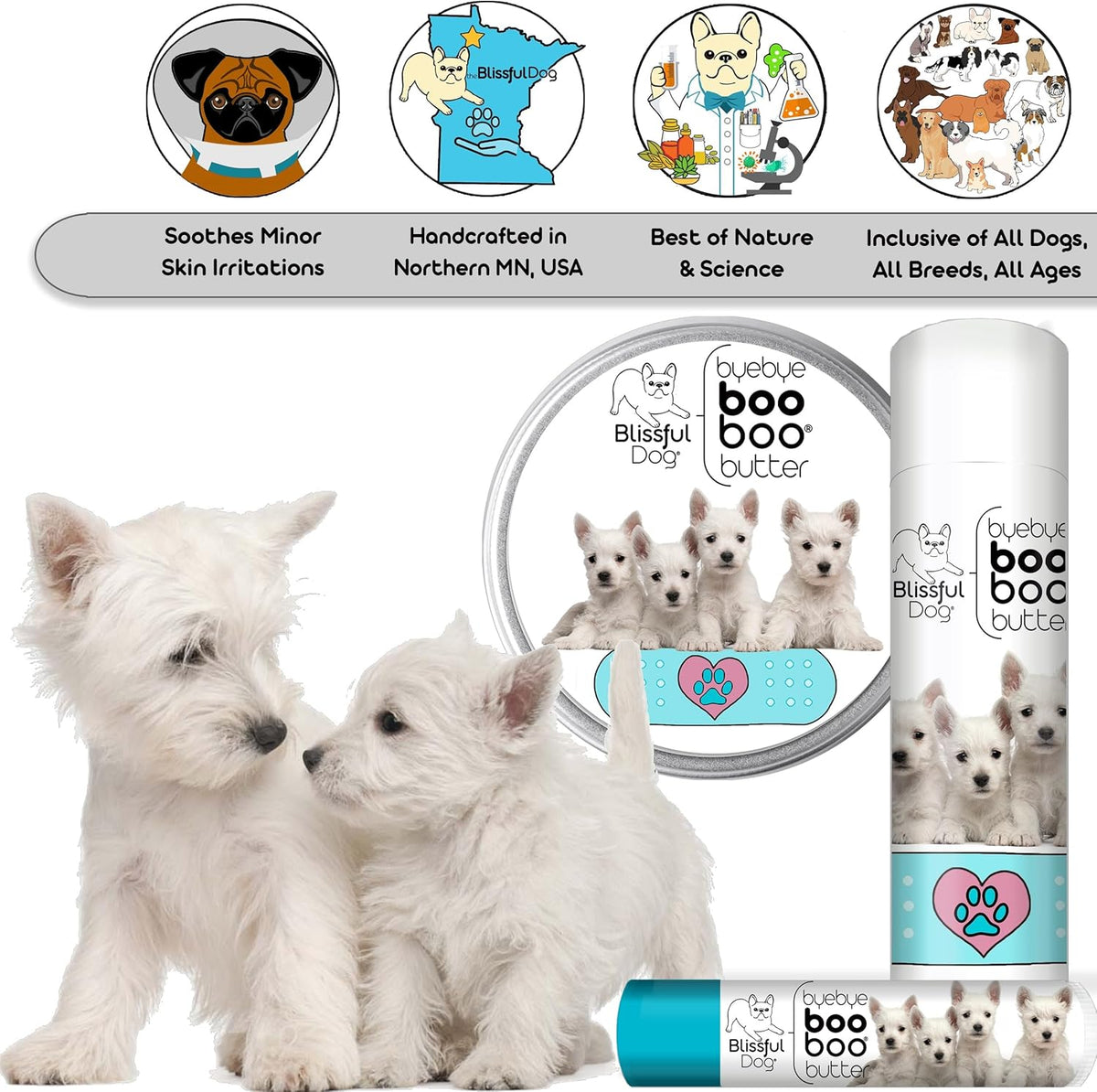 The Blissful Dog West Highland Terrier Boo Boo Butter, 1-Ounce