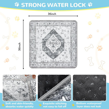 Lahome Super Absorbent Washable Pee Pads for Dogs - Secure Floor Protection - Non-Slip, Leakproof