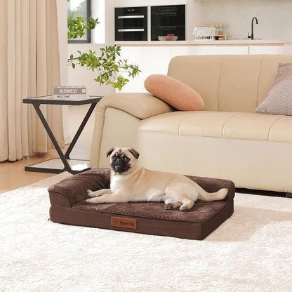 Orthopedic Dog Bed, 3 Inch Memory Foam Dog Beds for Small Dogs, Washable Removable Cover, Nonskid