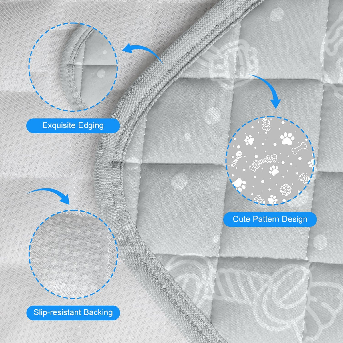 MH MYLUNE HOME Self Cooling Mat for Large Dog, 39”x59” Arc-Chill Cooling Fiber & Endothermic Color