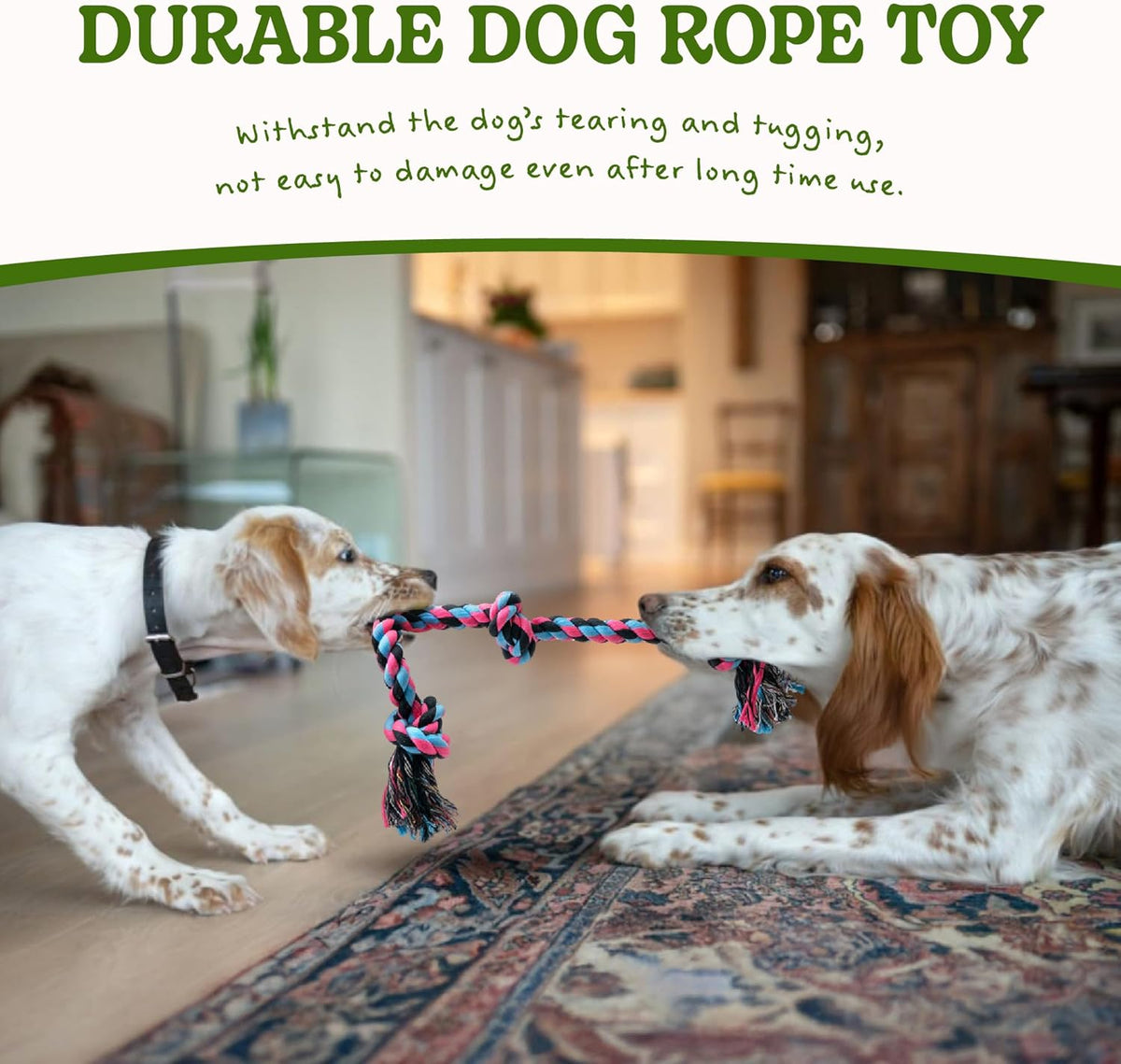 Dog Rope Toy for Large Dogs, Heavy Duty Chew Toys for Aggressive Chewers, Indestructible Durable