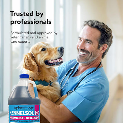 KennelSol HC 1-Step High Concentrated Kennel Cleaner - 1 Gallon Liquid Disinfectant, Effective