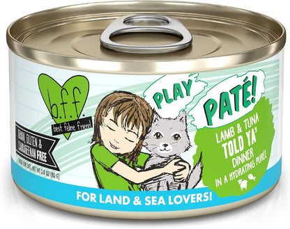 Weruva B.F.F. Play - Best Feline Friend Paté Lovers, Aw Yeah!, Lamb & Tuna Told Ya' with Lamb &