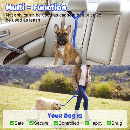 BWOGUE Pet Dog Cat Seat Belts, Car Headrest Restraint Adjustable Safety Leads Vehicle Seatbelt