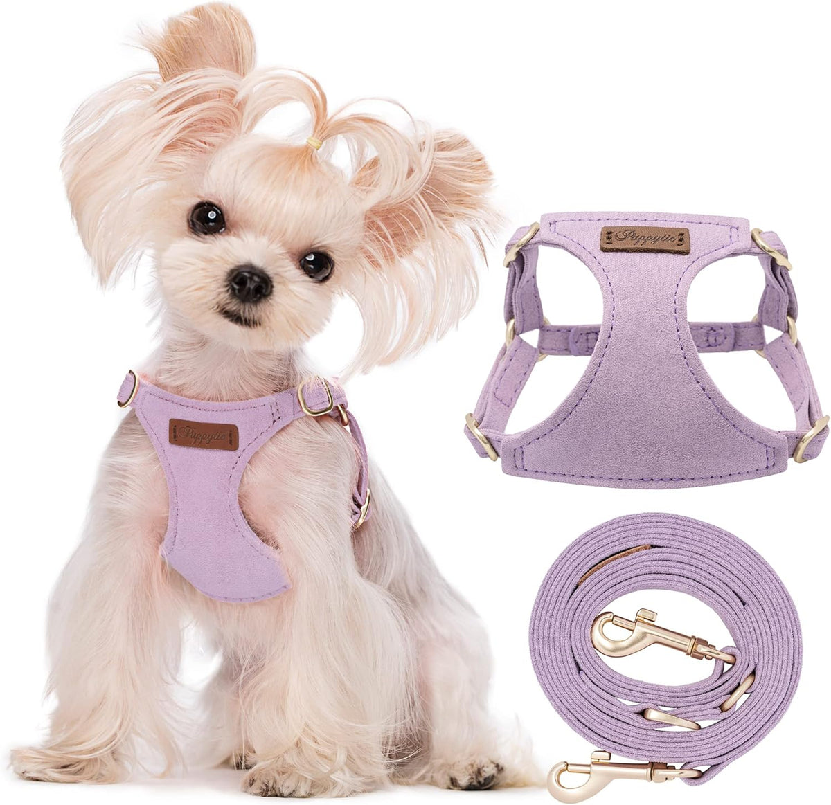 Puppytie No Pull xs Dog Harness with Multifunction Dog Leash,Soft Adjustable No Choke Escape Proof