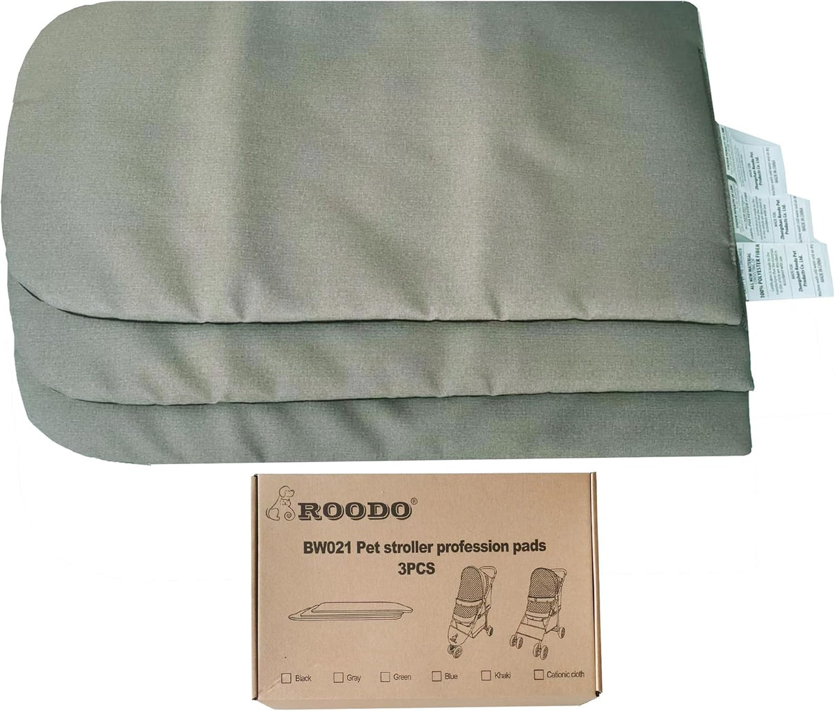 ROODO Pet Stroller Inner Pad for Exclusive Use,Original,Replaceable,Easy to Clean,Set of 3