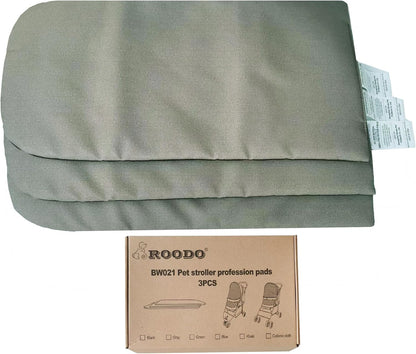 ROODO Pet Stroller Inner Pad for Exclusive Use,Original,Replaceable,Easy to Clean,Set of 3