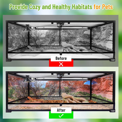 Riare 2 Pack Natural Coconut Chip Substrate for Reptiles- Compressed Coconut Husk Reptiles Bedding