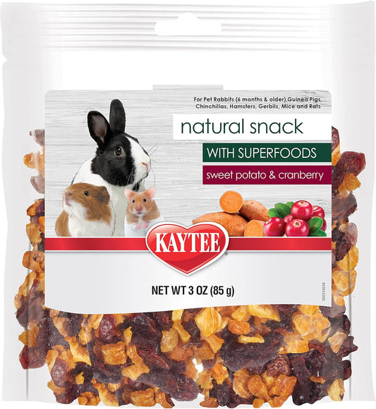 Kaytee Natural Snack with Superfoods For Pet Guinea Pigs, Rabbits, Hamsters, and Other Small