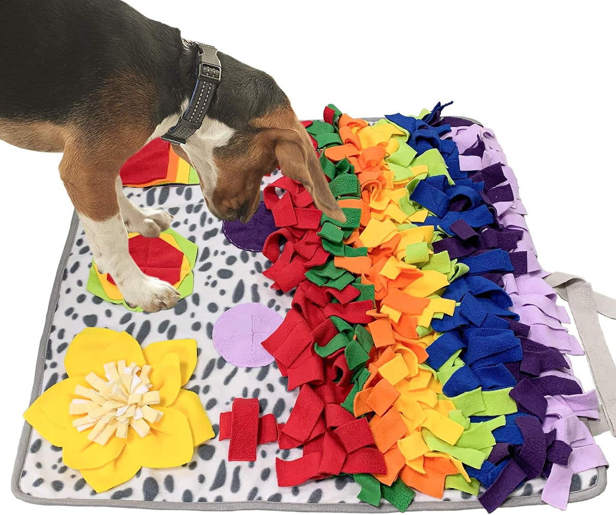 Snuffle Mat for Dogs, Nosework Feeding Blanket Sniffing Pad for Interactive Games, Foraging Puzzle