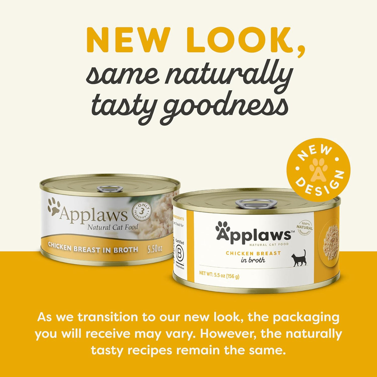 Applaws Wet Cat Food, 24 Count, Limited Ingredient Canned Wet Cat Food, Chicken Breast in Broth