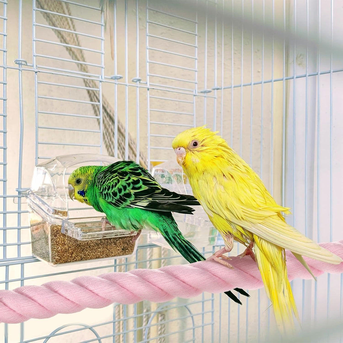 1-Pack Rope Perches for Bird Cages, 31.5 in Length Comfort Grip Flexible Rope Perch Beak & Paw