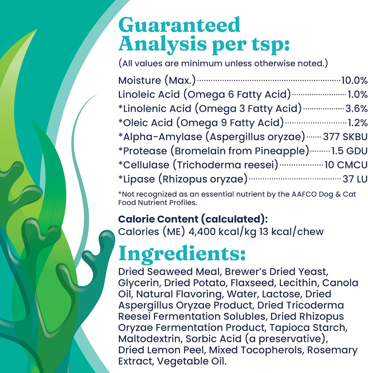 Solid Gold Cat & Dog Multivitamin Chews - Kelp, Omega 3 & Vitamins for Dental, Digestive, Immune